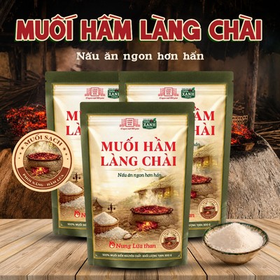 [Combo 3 Túi 500g] Muối hầm Làng Chài Xưa Nấu ăn ngon hơn Nung lửa than 100% muối biển nguyên chất