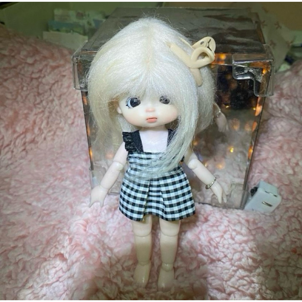 váy sọc caro nhiều loại cho doll 16-17cm
