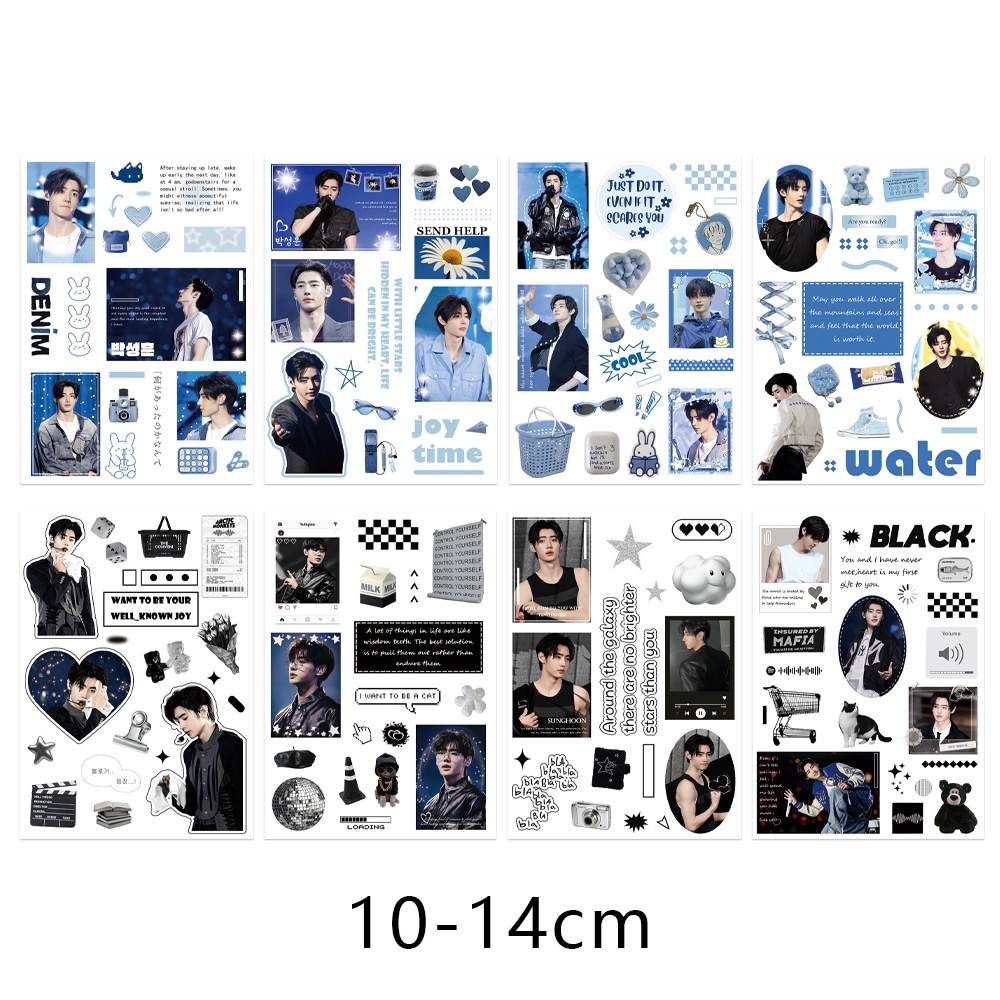 Set 8 tấm sticker siêu xinh Sunghoon nhóm Enhypen dùng trang trí, decor sổ sách, bình nước, nón bảo 