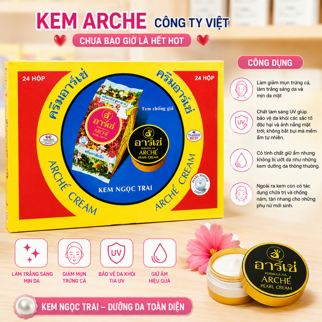 [Chính Hãng] Lố 24 Hộp Kem Arche Thái Lan