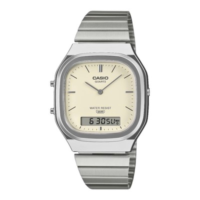 Đồng Hồ Unisex Dây Thép Không Ghỉ Chính Hãng CASIO AQ-240E-7A2