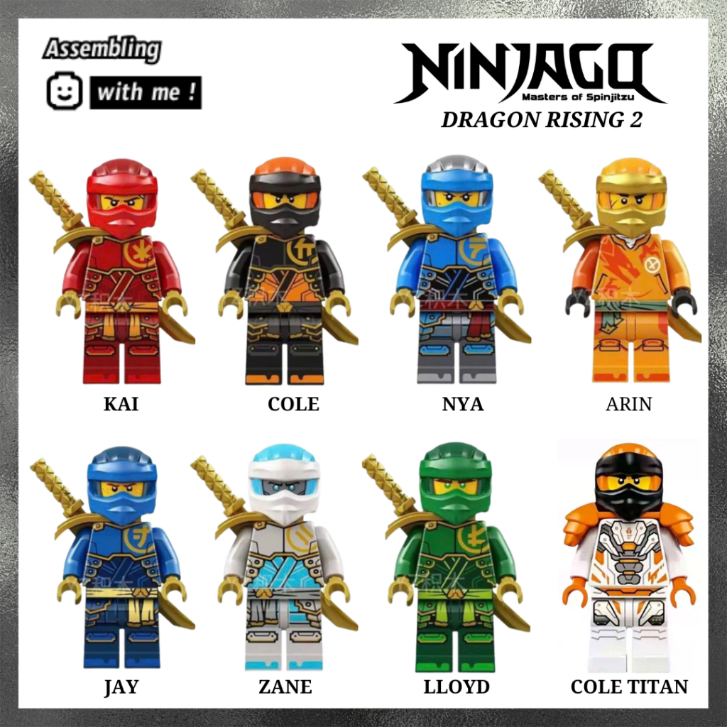 [Bản đẹp] Đồ chơi lắp ráp Minifigure Ninjago Dragon Rising 2 - Các chiến binh ninja