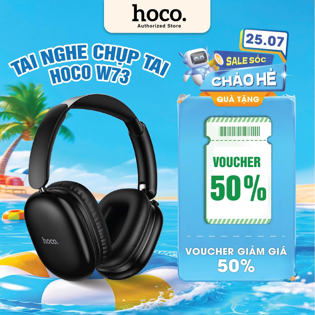 Tai nghe Headphone Hoco W73 gấp gọn tiện lợi, tai nghe bluetooth thế hệ mới v6.0 bass mạnh pin trâu 45H - có bảo hành | BigBuy360 - bigbuy360.vn