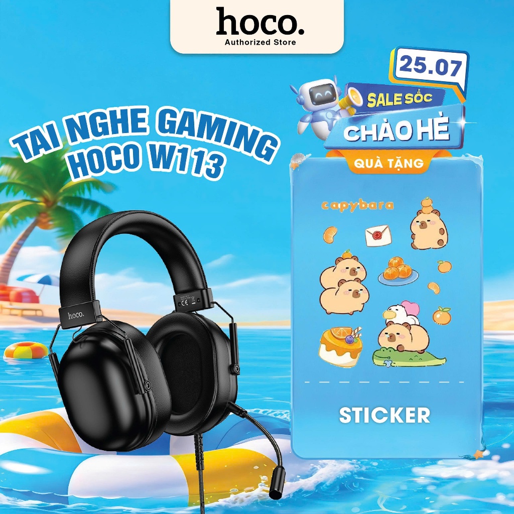 Tai nghe chơi Game chuyên nghiệp có mic đàm thoaị thế hệ mới Hoco W113 chính hãng, tai nghe bass mạnh | BigBuy360 - bigbuy360.vn