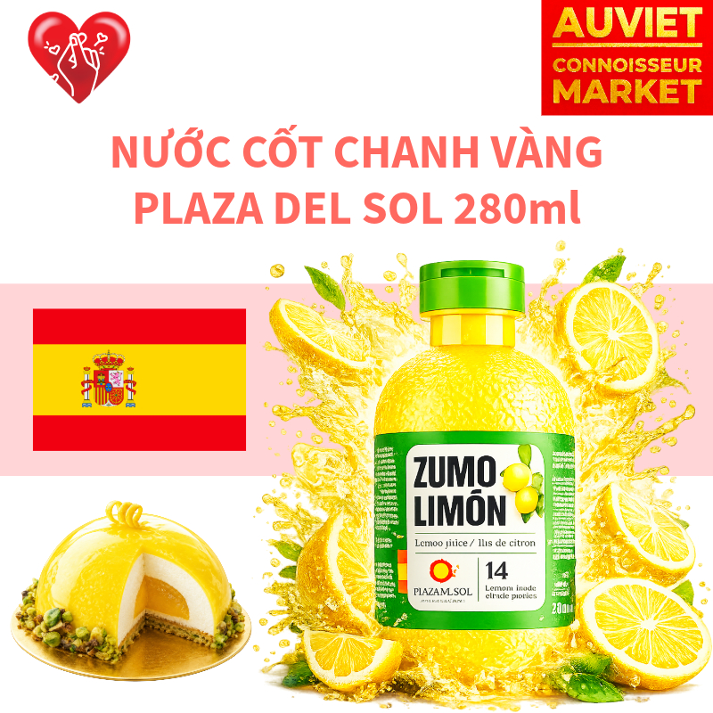 NƯỚC CỐT CHANH VÀNG PLAZA DEL SOL TÂY BAN NHA NHẬP KHẨU NGUYÊN CHẤT PHA CHẾ LÀM SỐT NẤU ĂN LEMON JUI