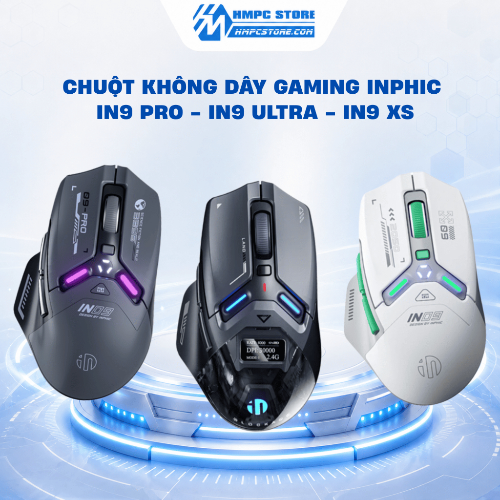 [ Hàng chính hãng ] Chuột không dây Gaming INPHIC IN9 PRO - IN9 ULTRA - IN9 XS  | Bảo hành 12 tháng