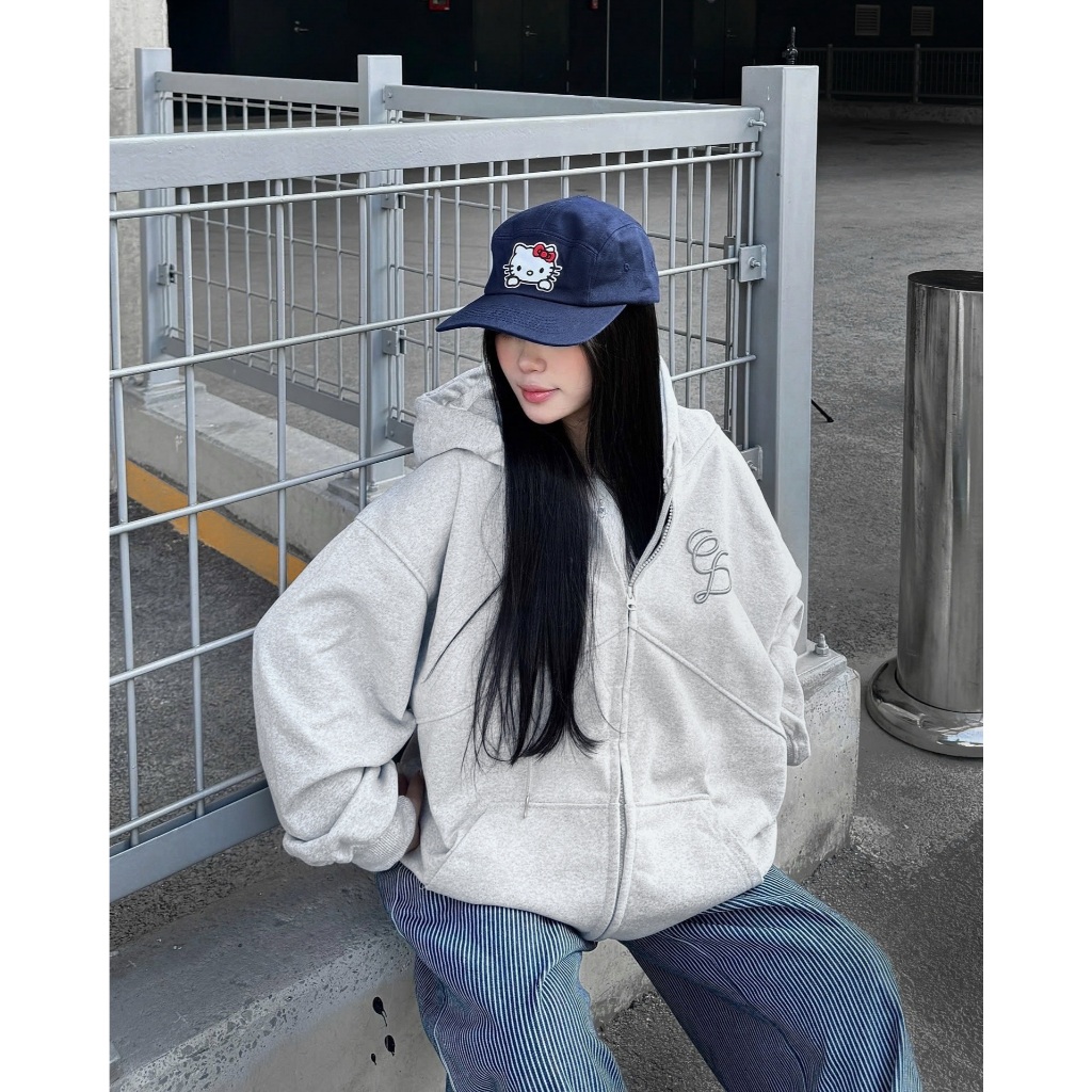 CINDER Áo Hoodie Zip OVERTHINKING Cinder Form Oversize, Chất Liệu Nỉ Chân Cua Local Brand Chính Hãng