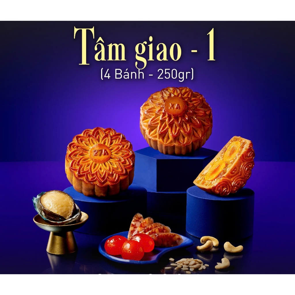 Bánh trung thu Givral combo TÂM GIAO 1(HỘP 4 BÁNH)(27A-2A-7A-10A)