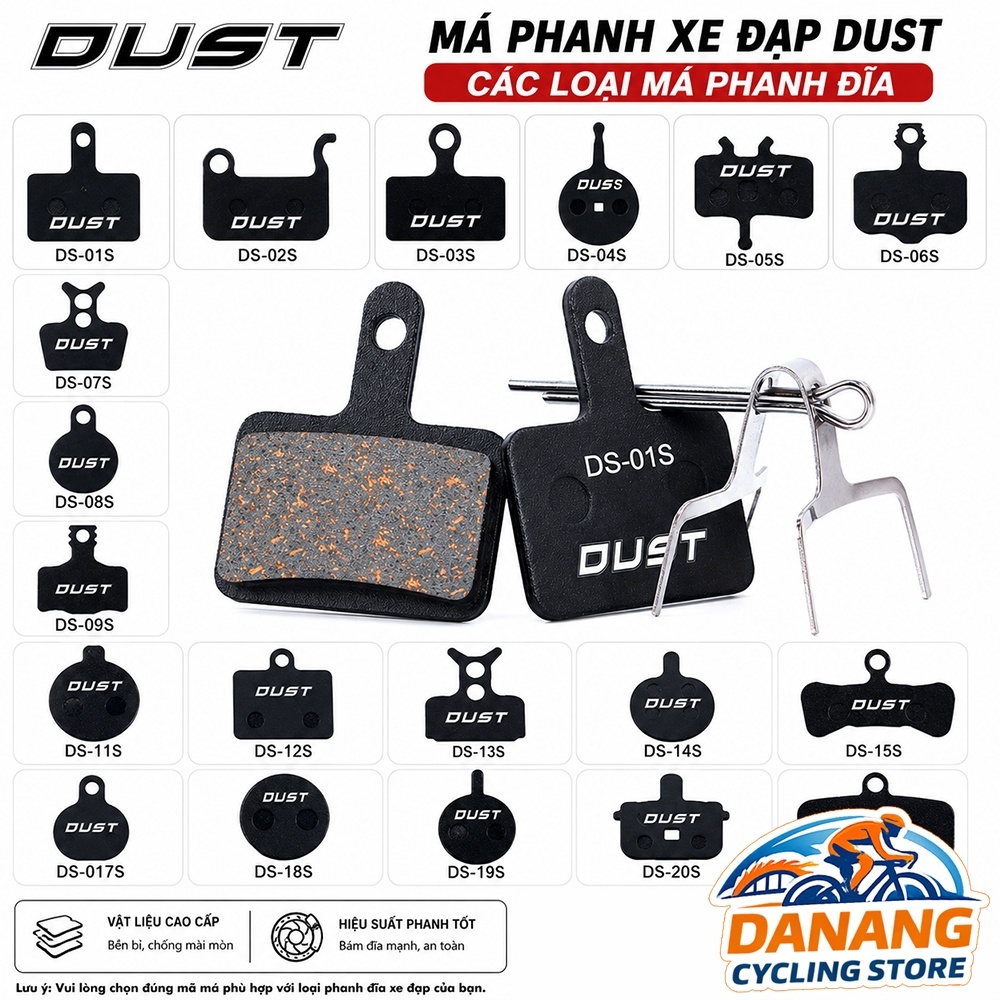 Má Phanh Xe Đạp DUST – Các Loại Má Phanh Đĩa
