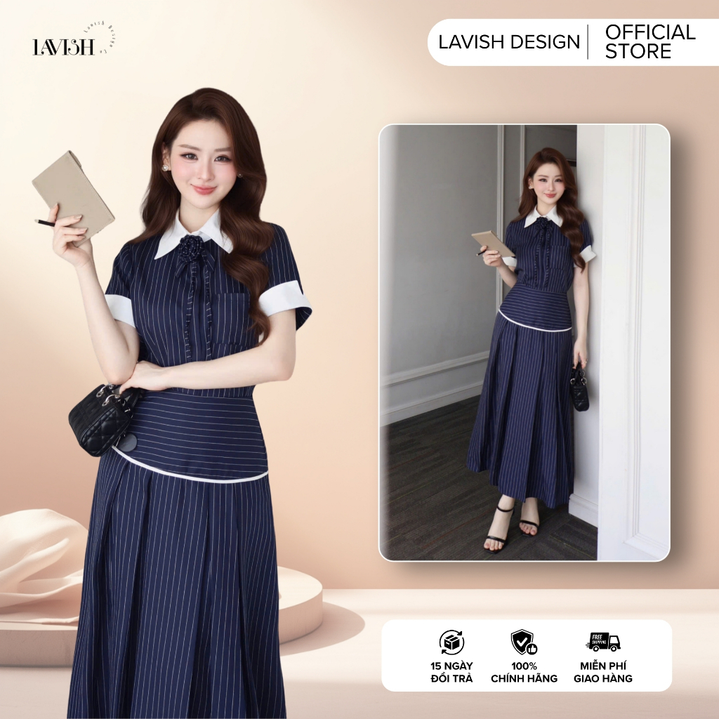 Set Váy Thiết Kế Phối Chân Váy Xếp - Bộ Đầm Nữ Lavish Design Tôn Dáng, Thanh Lịch, Phù Hợp Mặc Mọi D