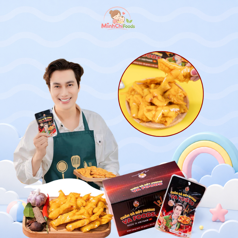 Chân Gà VA Foods Ăn Liền - Chân Gà Rút Xương, Chân Gà Có Xương, Snack Ăn Vặt Việt Nam