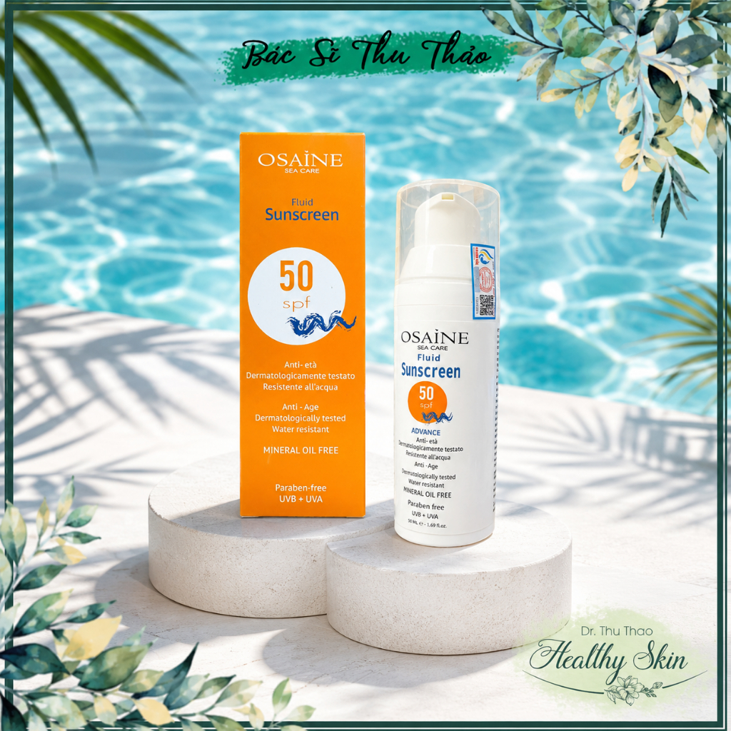 [Mã COSBAUH3 giảm 8% đơn 300K] [50ml] KEM DƯỠNG DA CHỐNG NẮNG OSAINE FLUID SUNCREEN SPF 50