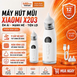 Máy Hút Mũi Xiaomi X203 Cho Bé Phiên Bản 2026, 9 Cấp Độ Hút, Chống Trào Ngược, Sạc Type-C