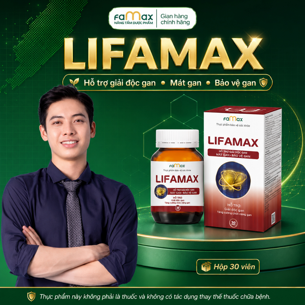 [Chính hãng] Viên Giải độc gan Lifamax 30 viên - Hỗ trợ thải độc gan, mát gan và bảo vệ gan