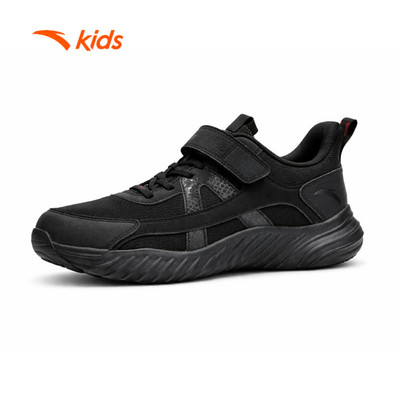 ANTA KIDS Giày Chạy Thể Thao Bé Gái, Giày Đen Đi Học, Quai Dán Tiện Lợi W332425504A