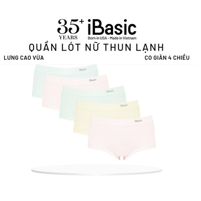 Combo 5 Quần lót nữ iBasic thun trơn lưng cao vừa phom hipster PANW220