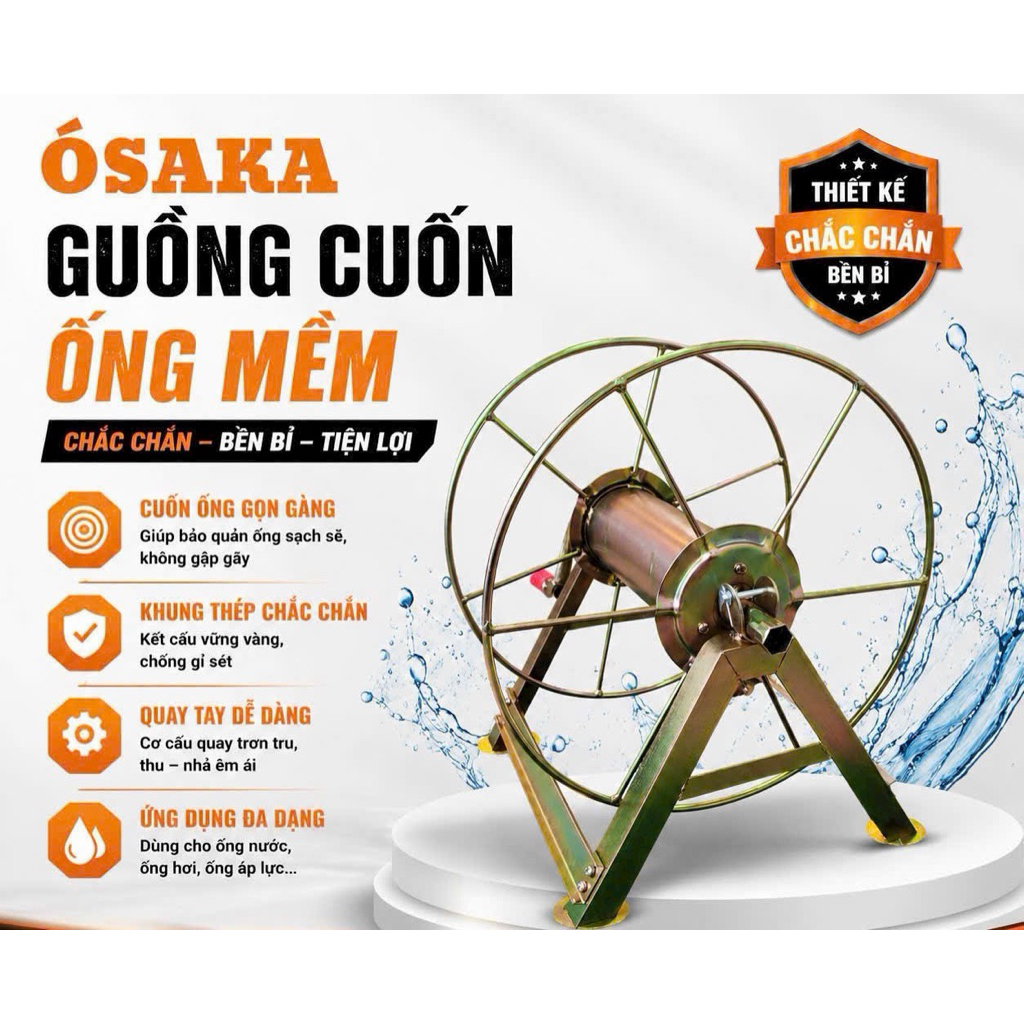 RULO CUỐN DÂY RỬA XE ,PHUN 100M, CUỐN DÂY ĐIỆN 1500M.
