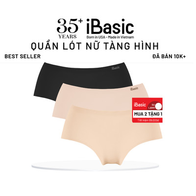 [MUA 2 TẶNG 1] Pack 3 combo quần lót su nữ lưng cao không đường may không lộ viền iBasic PA3V189
