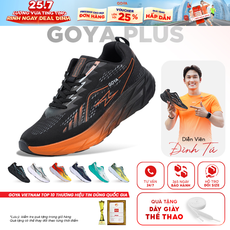 Giày thể thao chạy bộ nam nữ Goya Plus năm 2026 Công nghê EVA Foam mới nhất, nhẹ êm, nẩy vượt trội