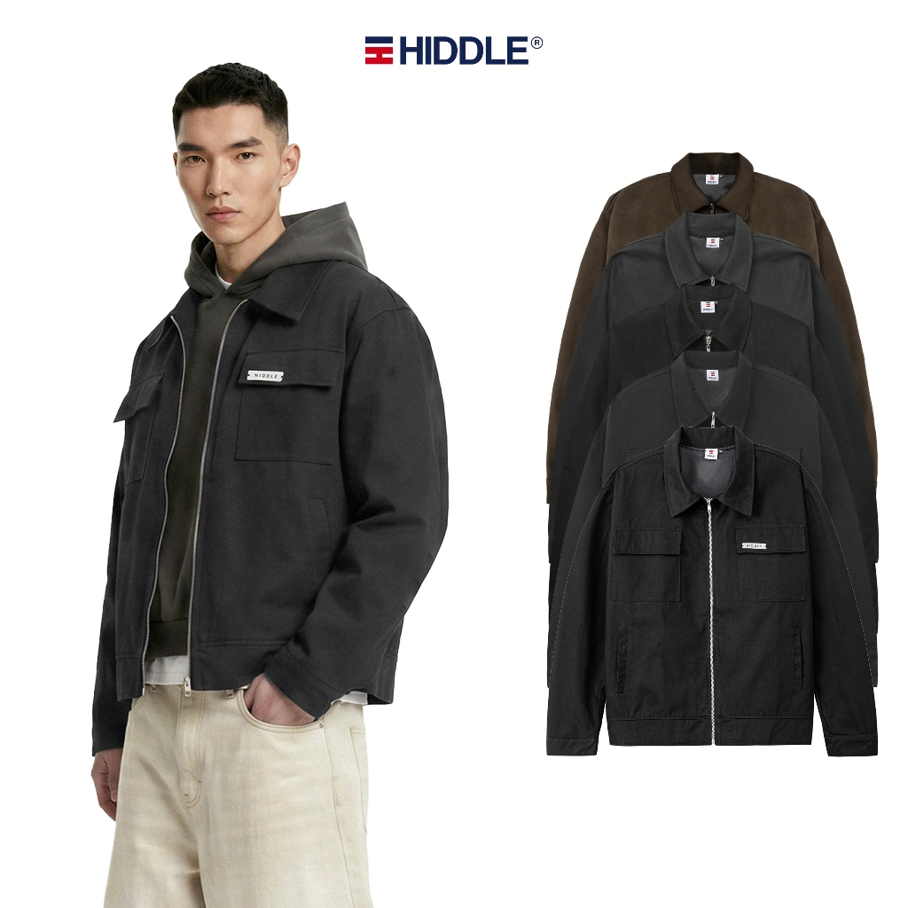 Áo khoác nam cao cấp hàng hiệu HIDDLE túi hộp thật vải kaki, nỉ dạ,dạ tweed, da lộn  | H8-AK1&H11-AK