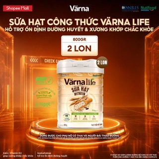 [ LIVESTREAM BYK] Combo 2 Thực phẩm bổ sung sữa hạt công thức Varna Life (Lon 800gr x 2)