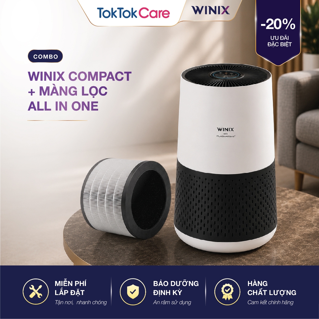 Máy lọc không khí Coway AP-2318D - Kích thước 60x40x20 cm, màu trắng, công suất 400 m³/h