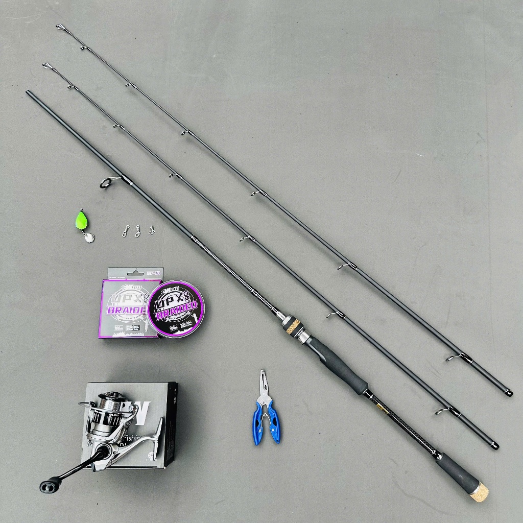 Combo Cần Câu Lure Hunting Black hàng Yumingbu. Máy WuTu DL