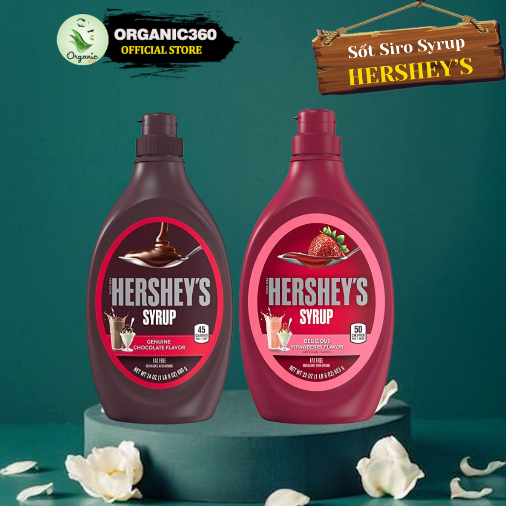 Syrup Siro Socola Dâu HERSHEY'S Chocolate Strawberry Dùng Pha Chế Làm Bánh