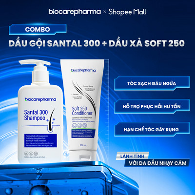 Combo dầu gội và dầu xả dành riêng cho tóc gàu ngứa Biocarepharma.