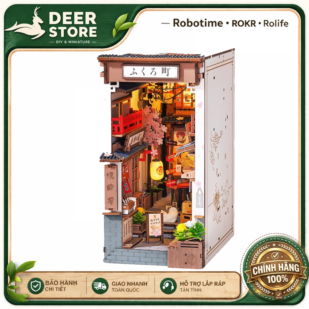 Mô hình Book Nook DIY Rolife Sakura Wine Alley TGB11 – Hẻm rượu hoa anh đào DEER STORE