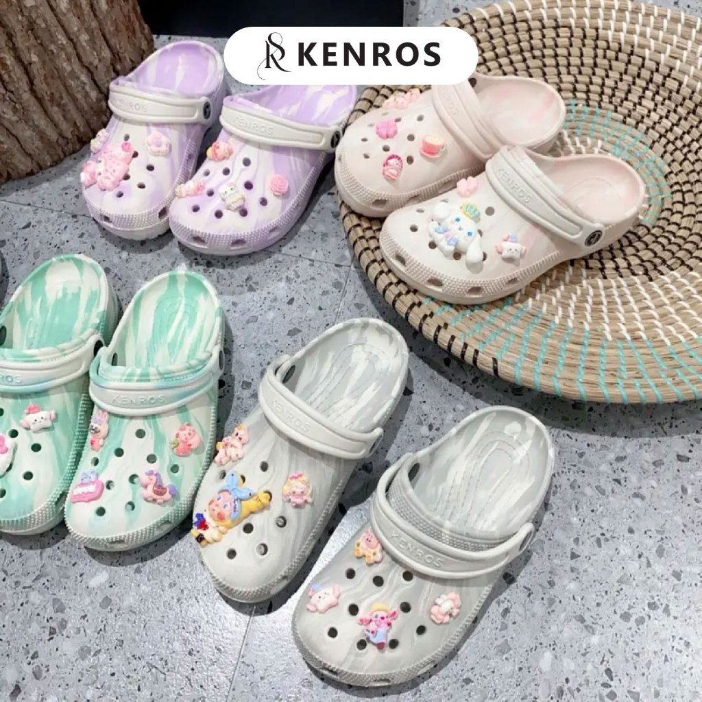 KENROS 03[ tặng charm hình ngẫu nhiên ] Dép Sục Nữ cho các phái đẹp và em bé