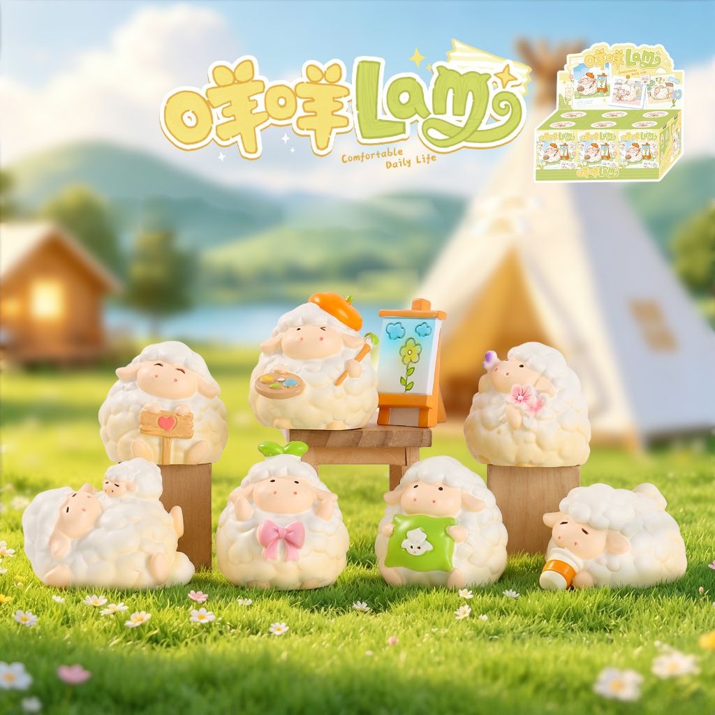 BLIND BOX tượng cừu trắng ú tròn Lamb Kiki Wish Store Series