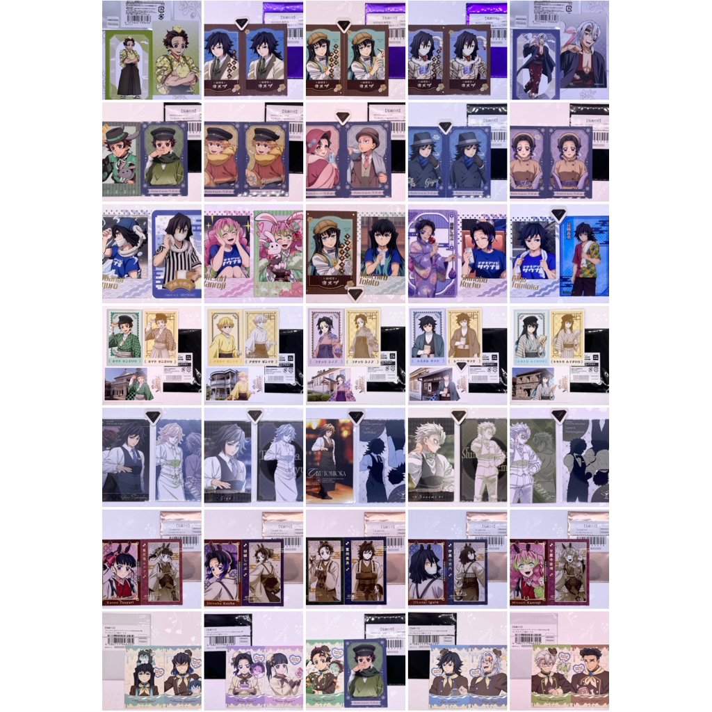 OtakuTPstore made in Japan combo clear metal pola waffle agf card nhân phẩm anime Kimetsu no Yaiba M