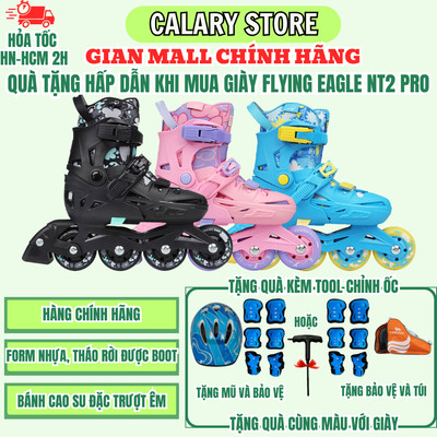 [Tặng BV Và Mũ] Giày Patin Trẻ Em Centosy Flying Eagle NT2 Cao Cấp Chính Hãng- Có Chế Độ Khóa Bánh, Form Nhựa Chắc Chắn