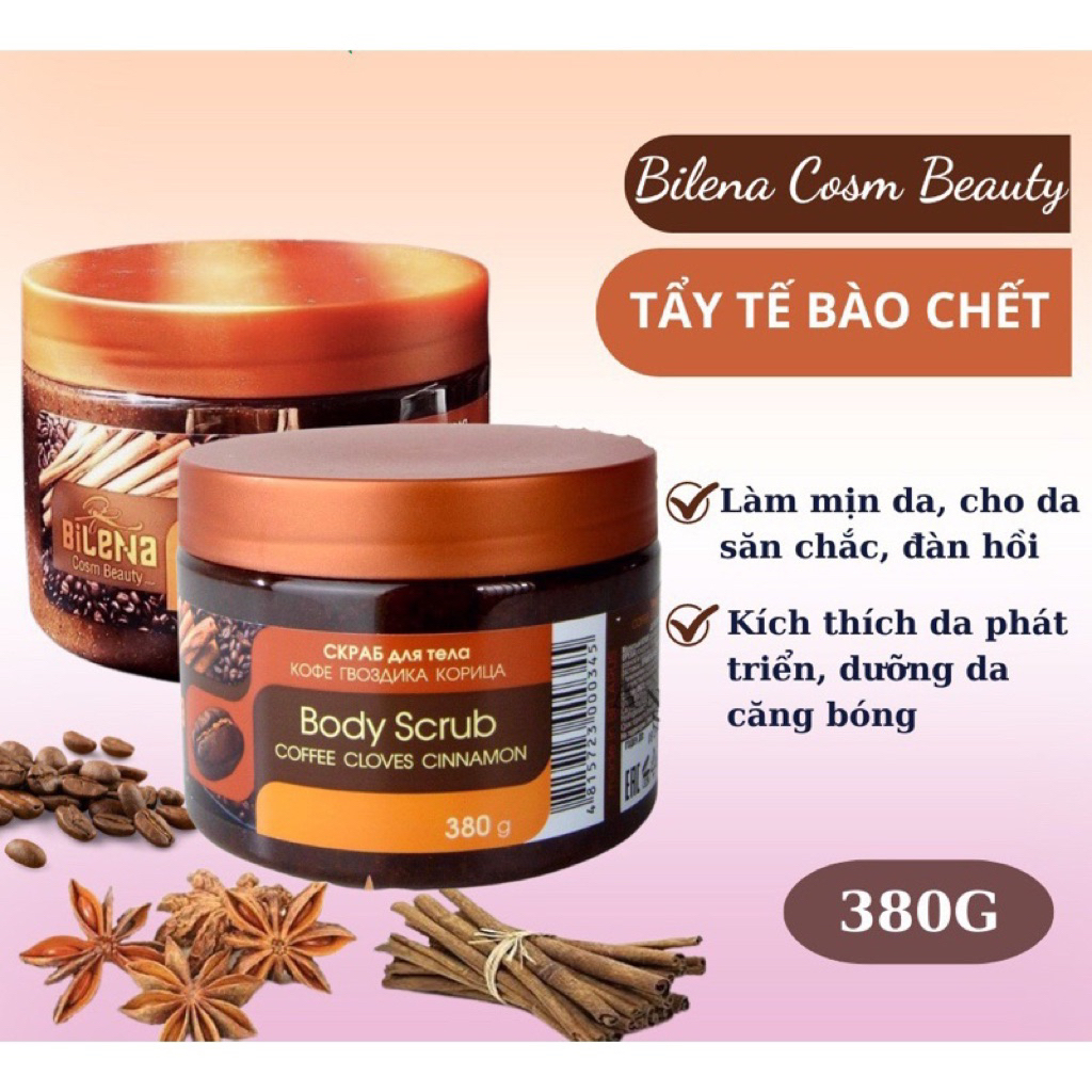 Tẩy Da Chết Toàn Thân Exclusive Cosmetic Quế Hồi Cafe 380g