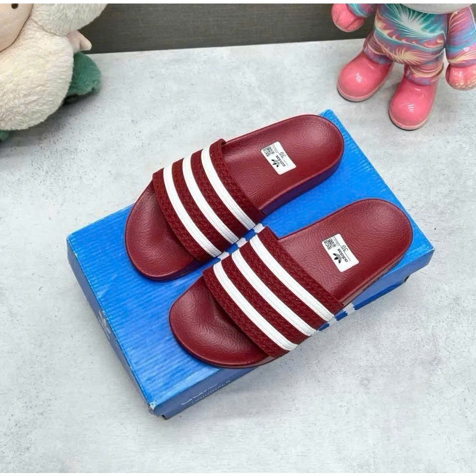 Dép LV    ⚡ CỰC CHẤT  ⚡ Dép LV Nam Quai Ngang dép Unisex nam nữ đế bánh mì chất liệu cao su non LV N