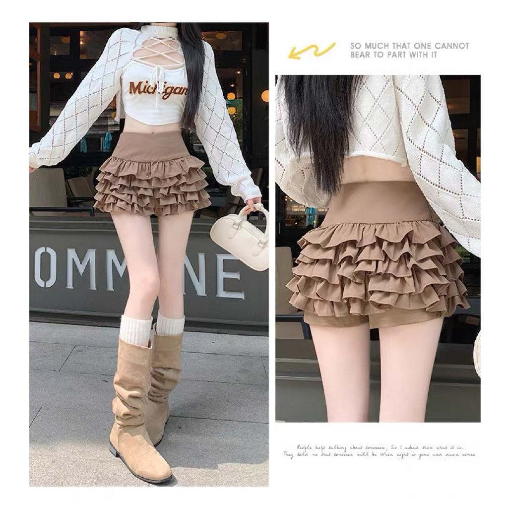 CHÂN VÁY QUẦN TẦNG BÈO CHILL OUTFIT – HOT TREND Y2K, TÔN DÁNG, MẶC SIÊU XINH
