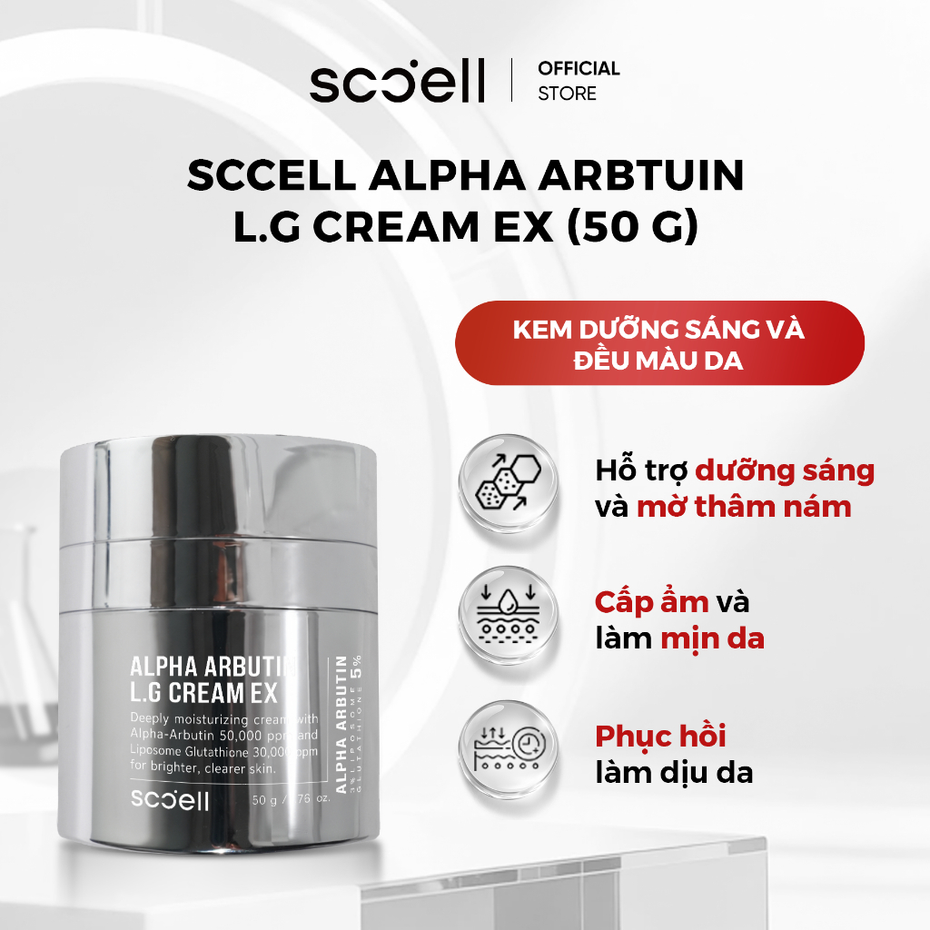 Kem Dưỡng Sáng Và Đều Màu Da SCCELL - Dưỡng Ẩm Sâu, Nuôi Dưỡng, Dễ Thẩm Thấu Phù Hợp Mọi Loại Da 50g