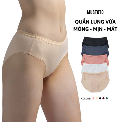 MUSTOTO Quần Lót Nữ Trơn Lưng Vừa Không Viền Thoải Mái Anise (MQ10)
