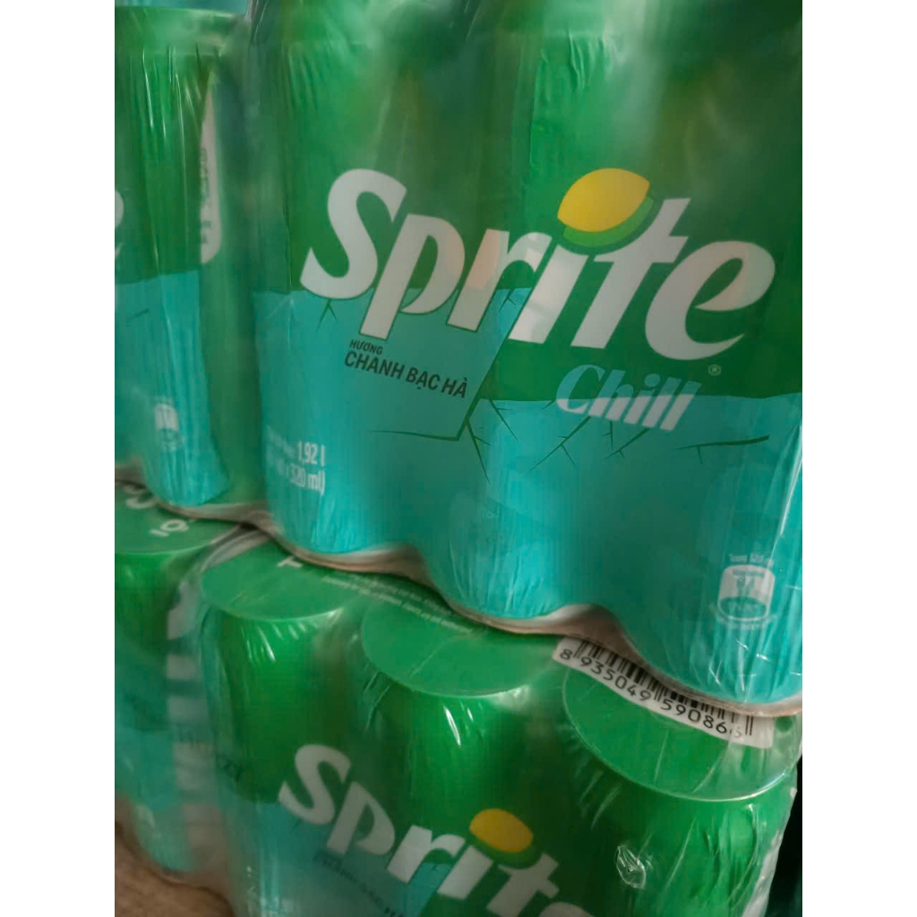 Thùng Nước ngọt Sprite chill vị chanh bạc hà 320ml x24