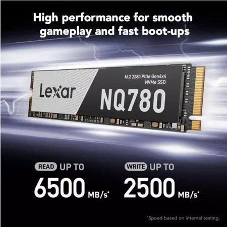 Ổ Cứng SSD LEXAR NQ780 1TB NVMe PCIe Gen4 x4 M.2 2280 6500MB/s