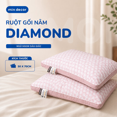 Ruột Gối Kim Cương Diamond Cao Cấp Mịn Decor, Ruột Gối Bông Gòn Kích Thước 50x70cm