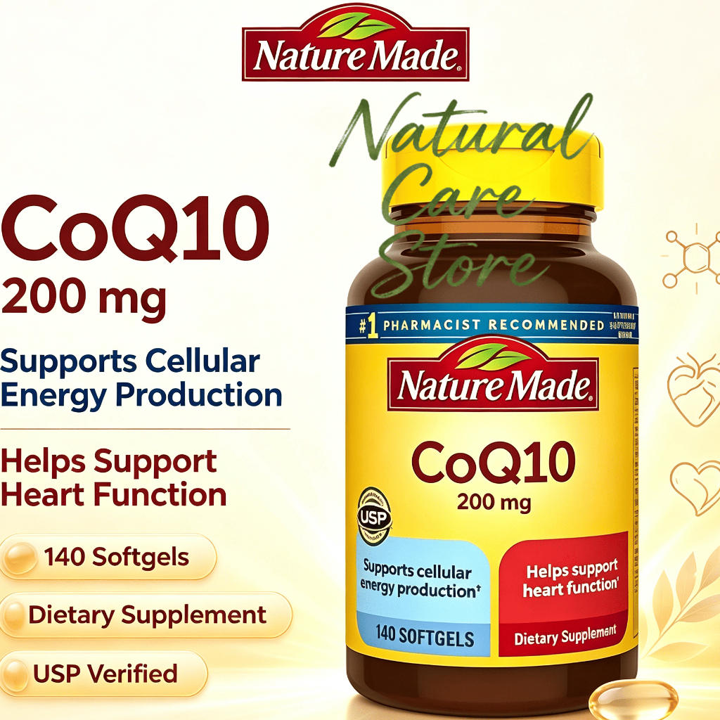【Nhập khẩu từ Mỹ】Viên uống Nature Made CoQ10 200mg 140 viên