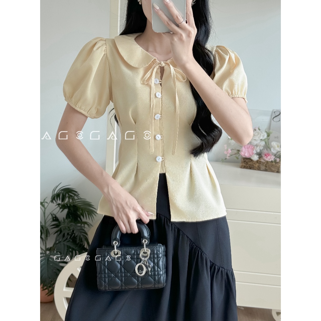 [CÓ ĐEN]Sơ Mi Cổ Sen GAGO Brand Thời Trang Nữ Sang Trọng Bigsize Vải PREMIUM Đi Làm Công Sở Dạo Phố 