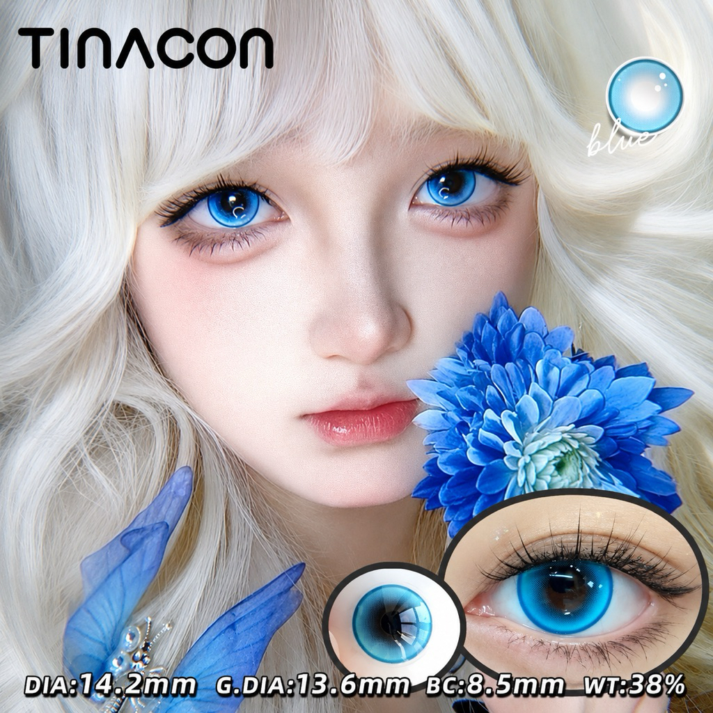 lens tinacon 1days màu xanh ( sẵn hàng )
