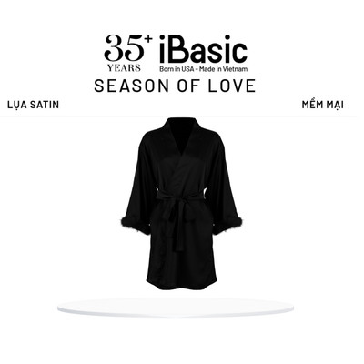 [SEASON OF LOVE] Áo choàng ngoài nữ iBasic phom Kimono màu đen SW085