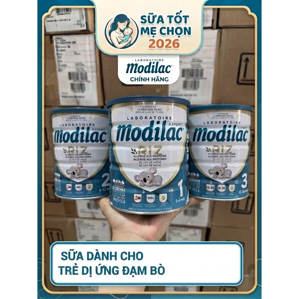 Sữa Bột Modilac Expert Riz (Số 1, 2, 3) - Dinh Dưỡng Chuyên Biệt Cho Bé (Hộp 800g)