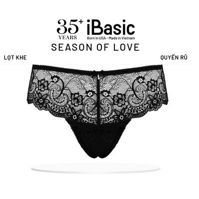 [SEASON OF LOVE] Quần lót Quần chip lọt khe hở mông ren xuyên thấu iBasic nóng bỏng gợi cảm màu đen PANW199