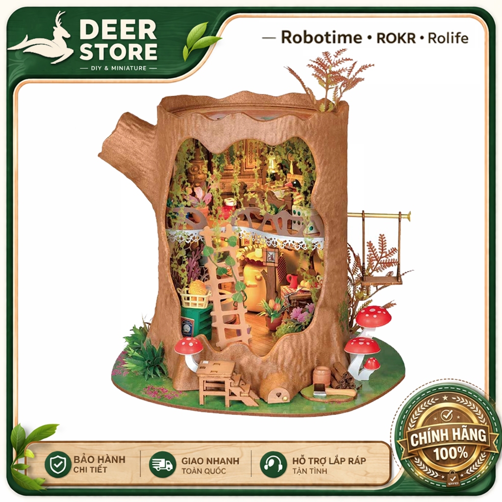 Mô hình nhà thu nhỏ DIY Rolife Fairytale Tree House DG179 – Nhà cây cổ tích DEER STORE