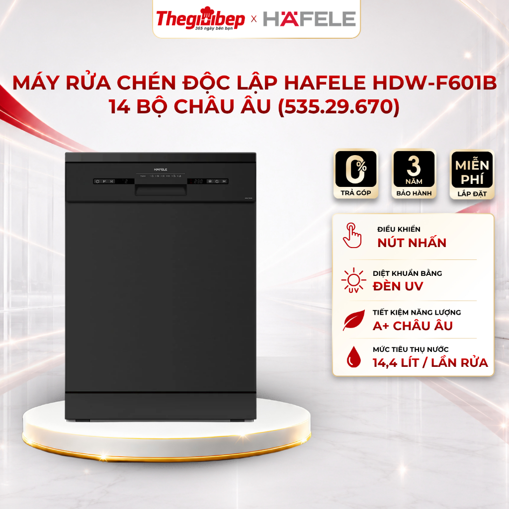Máy rửa chén độc lập Hafele HDW-F601B (535.29.670)